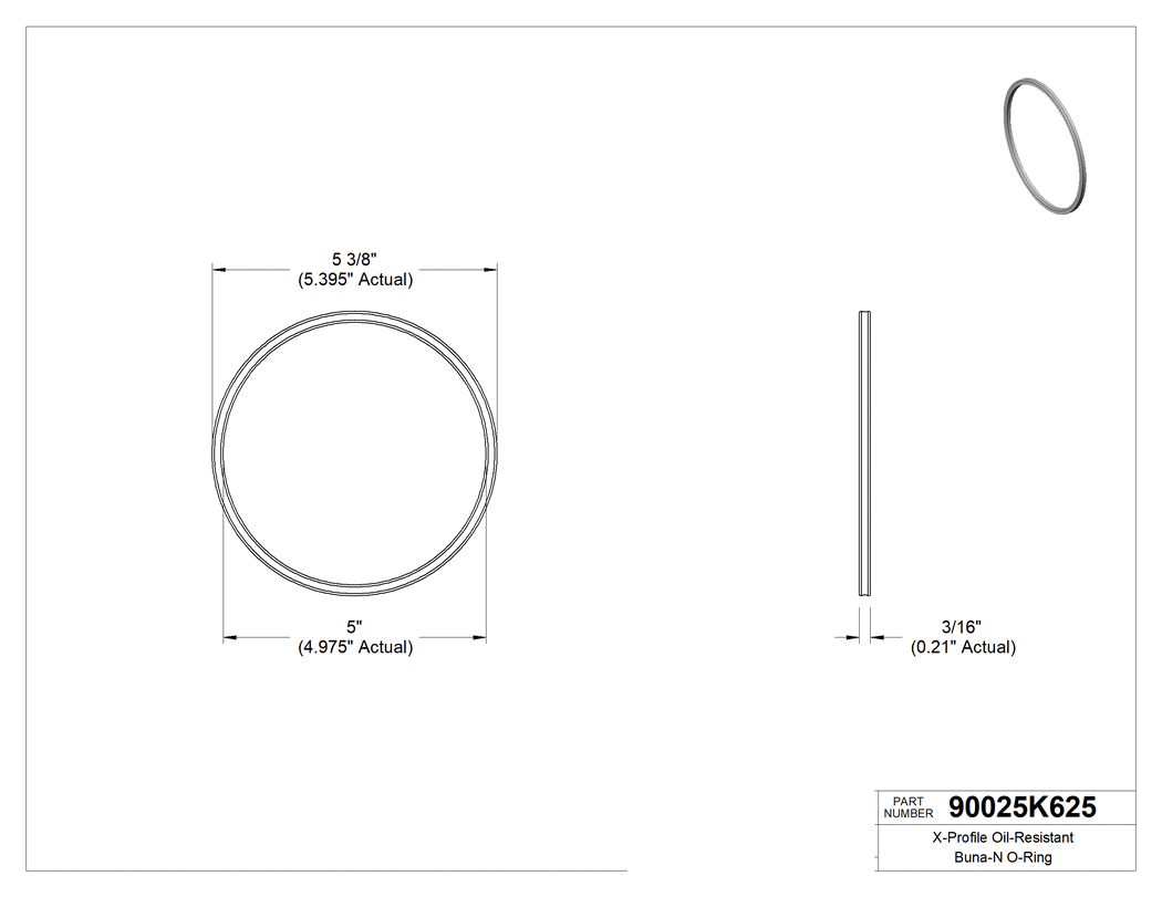 Technical drawing - 90025K625